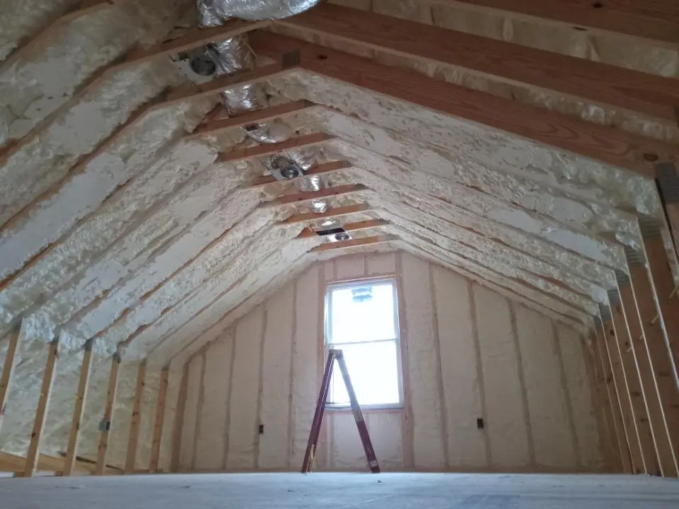 Spray foam roofing application for Crawl Space Insulation project in Clarkson